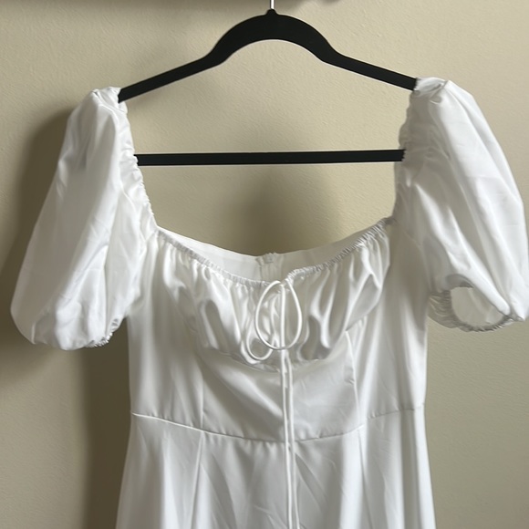 White Satin Dress - Picture 5 of 5